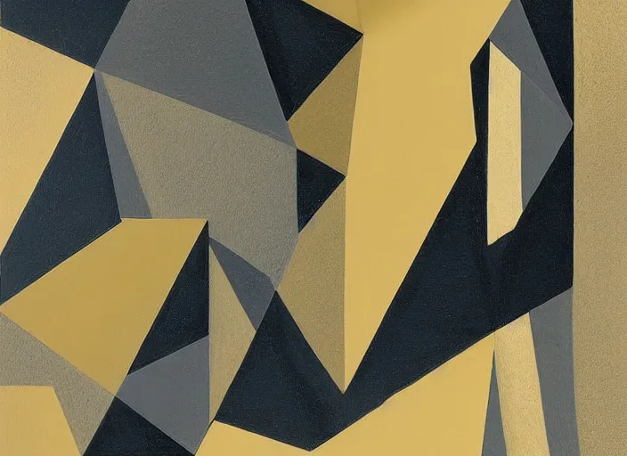 Image similar to geometrical shapes, gold, interior painting