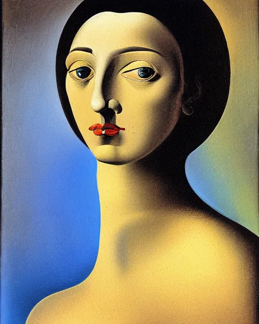 Prompt: portrait of a young woman, by Salvador Dali