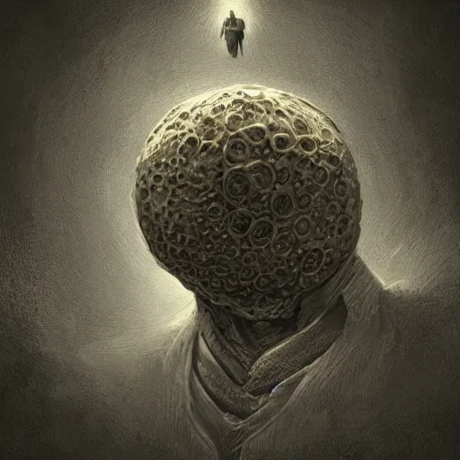 Image similar to Mysterio, artwork by Antón Semenov,