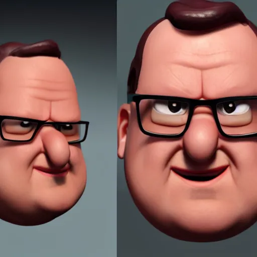 Image similar to Real life Peter Griffin with a cleft chin, volumetric lighting, portrait, high detail face, face enhance, 4k resolution, octane render,