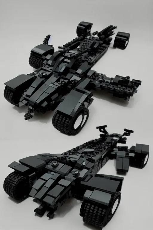 Prompt: a lego batmobile painted by yoji shinkawa