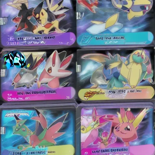 Image similar to pokemon cards with snooki, joe biden, nicki minaj, kim kardashian, osama bin laden, pokemon anime style, hd 8k image high detail, at target