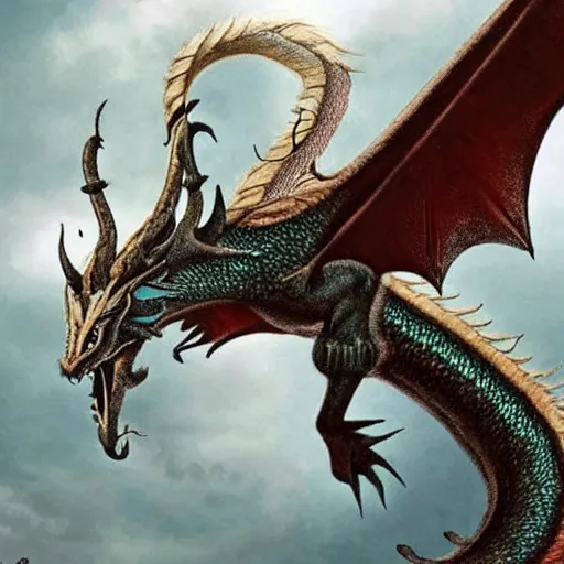 Image similar to photo of a mythical dragon as a real animal