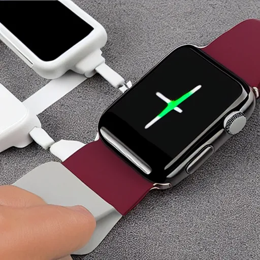 Image similar to power bank with apple watch charger