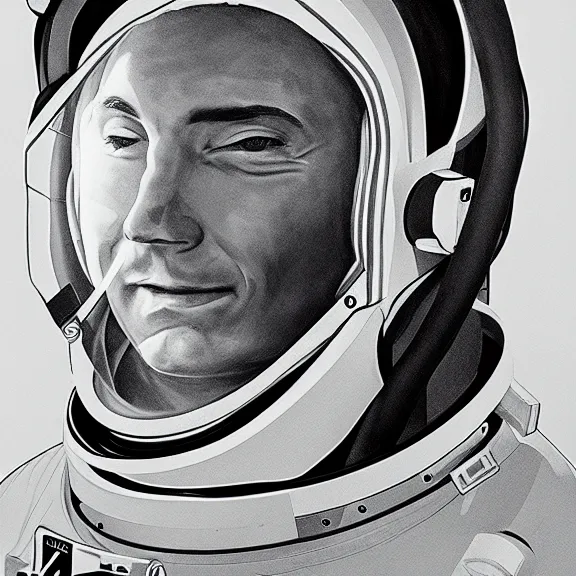 Prompt: portrait of an astronaut, 200° z-axis
