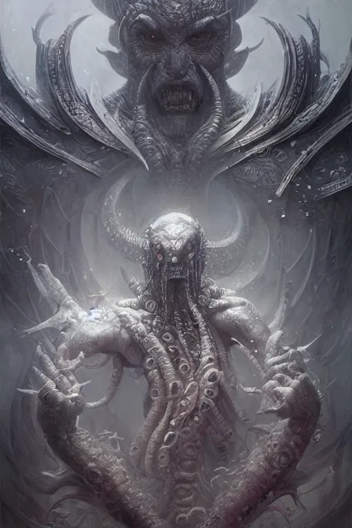 Prompt: the elder god slaanesh, dark, intricate, highly detailed, smooth, artstation, digital illustration by ruan jia and mandy jurgens and artgerm and wayne barlowe and greg rutkowski and zdzislav beksinski