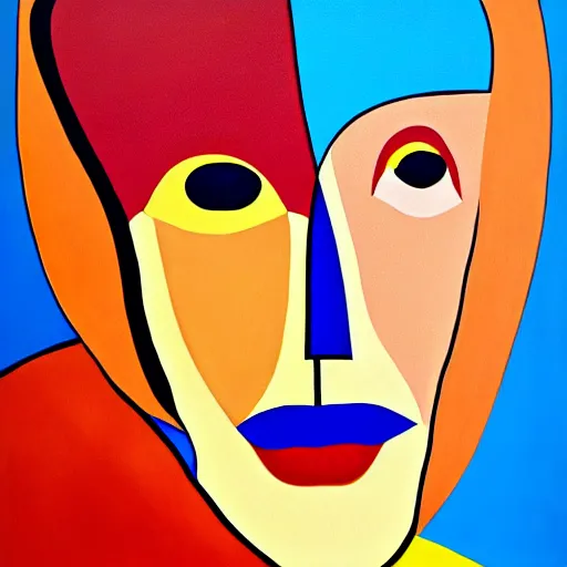 Prompt: a portrait a very ordinary person, by Valerio Adami, acrylic painting, flat color, anatomically correct, beautiful perfect face, large brushstrokes, sharp focus, Highly Detailed