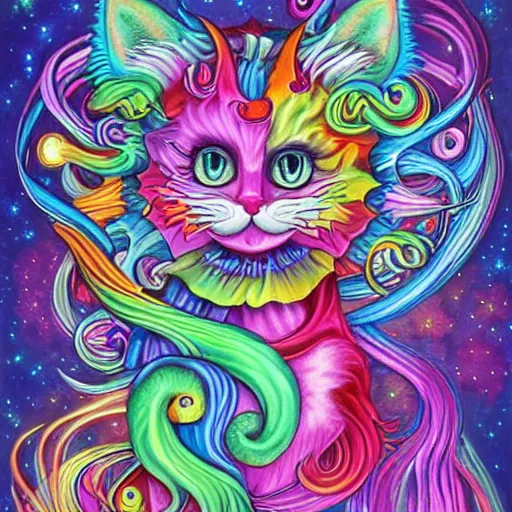 Prompt: cat seahorse shapeshifter, long haired humanoid fursona, detailed painterly digital art by lisa frank and louis wain, furaffinity, cgsociety