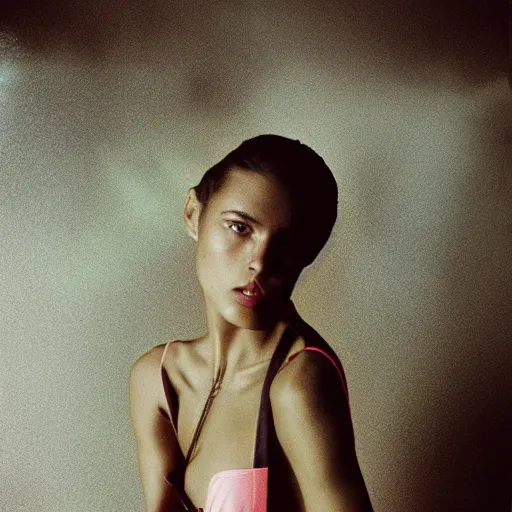 Image similar to realistic photoshoot for a new nike lookbook, color film photography, portrait of a beautiful woman in style of jonas lindstroem, 35mm, graflex