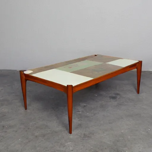 Image similar to mid century coffee table in the style of ico parisi