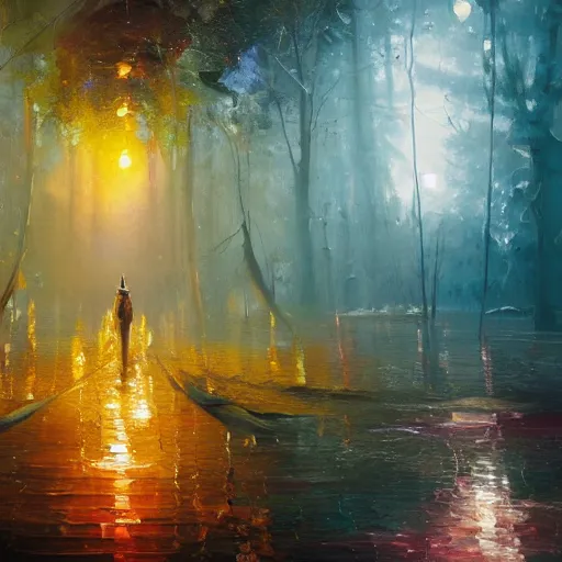 Prompt: transcendental jazz, wet oil painting, super detailed, colorized, 8k, trending on Artstation, D&D, fantasy, raytracing, depth of field, bokeh, iridescent accents, vibrant, award winning, by Anato Finnstark and Marc Simonetti, spectacular lighting, octane rendered