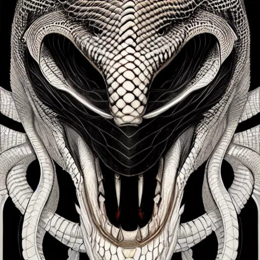 Prompt: portrait white rattlesnake head to head with a black king cobra intricate artwork by artgerm, greg rutkowski, and kilian eng, symmetrical!!! digital illustration, hyper detailed!!!, super sharp, crisp, smooth, vibrant colors!!! smooth gradients!!!! depth of field, aperture f 1. 2