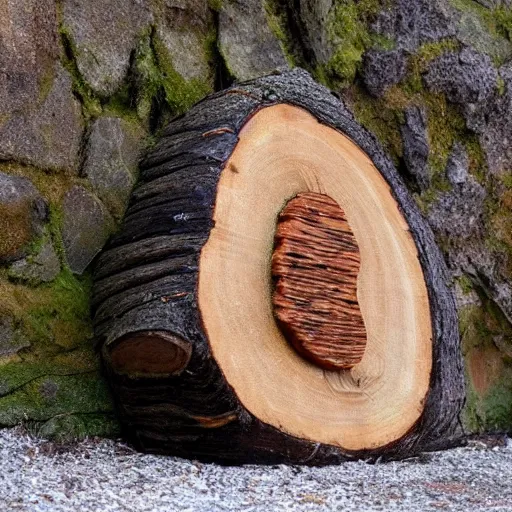 Image similar to wooden log shaped like a bug