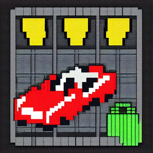 Image similar to car, collection sheet, pixel art