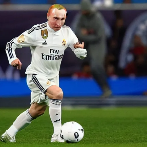 Image similar to Putin as Real Madrid football player