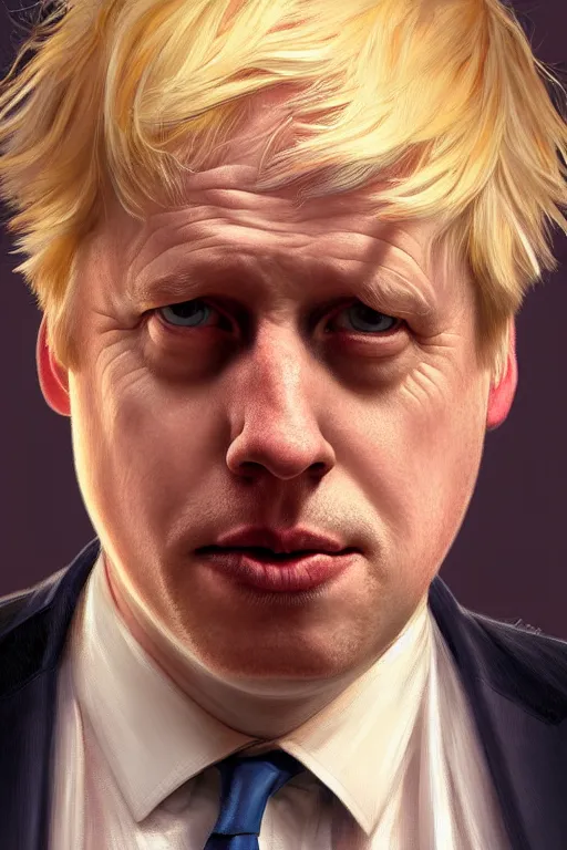 Image similar to boris johnson as patrick the star, realistic portrait, symmetrical, highly detailed, digital painting, artstation, concept art, smooth, sharp focus, illustration, cinematic lighting, art by artgerm and greg rutkowski and alphonse mucha