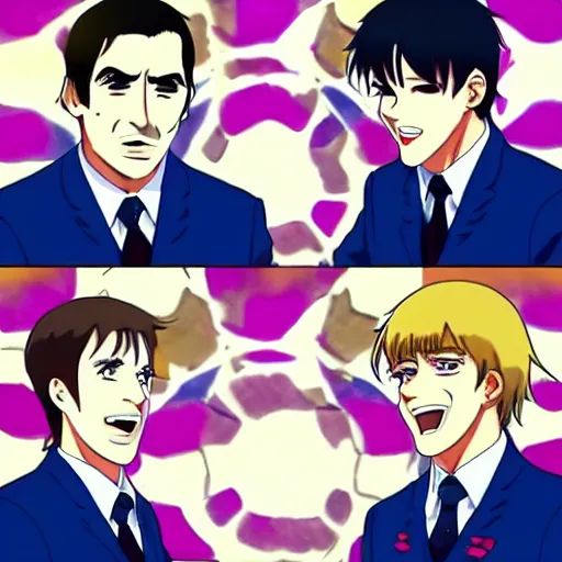 Image similar to gary neville and jamie carragher anime