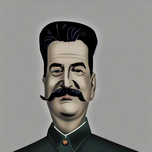 Image similar to Stalin, digital art, minimal