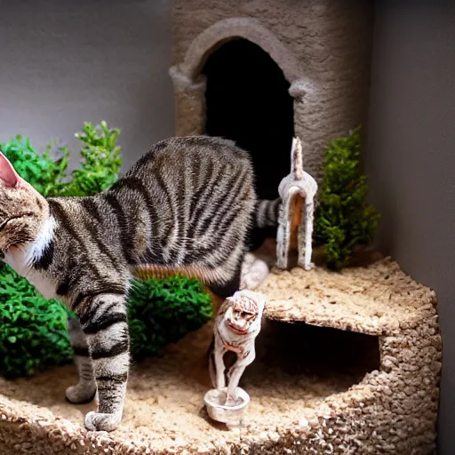 Image similar to cat world, diorama, 8 k,