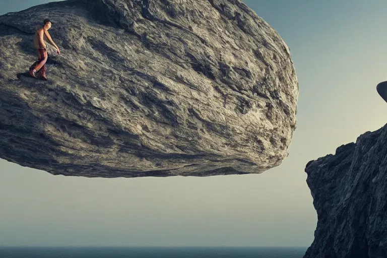 Prompt: cinematography of giant alien on Santa Monica peer By Emmanuel Lubezki