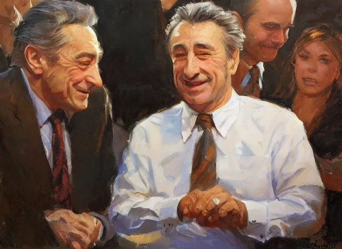 Image similar to a highly detailed beautiful portrait of robert deniro by gregory manchess, james gurney, james jean