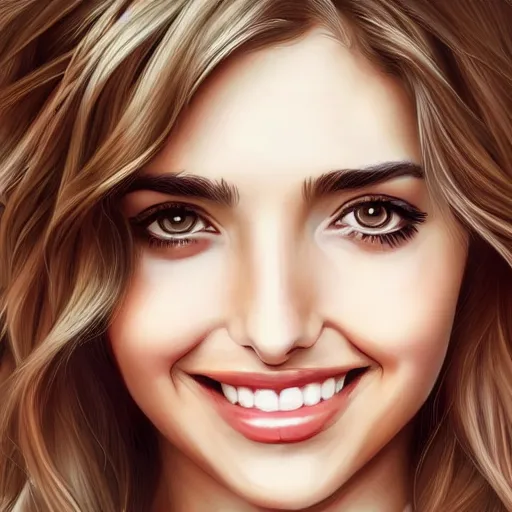 Image similar to very beautiful female ana de armas, smiling, flirty, eye contact, perfect face, perfect body, drawn by artgerm