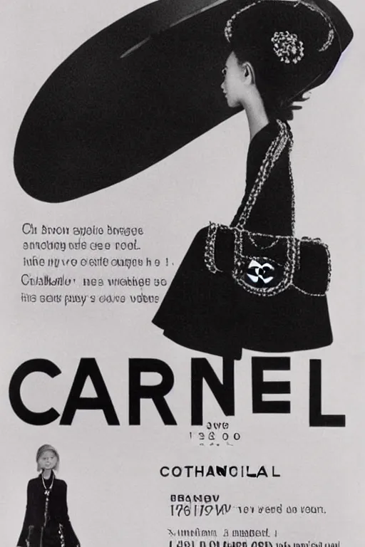 Image similar to Chanel advertisement by Anita Sadowska