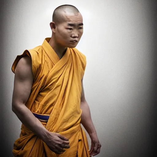 Prompt: shaolin monk, portrait photo, 8k