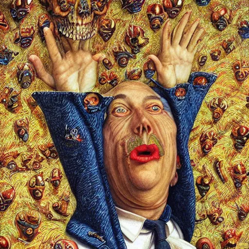 Prompt: the absurdity of the self by michael cheval, highly detailed