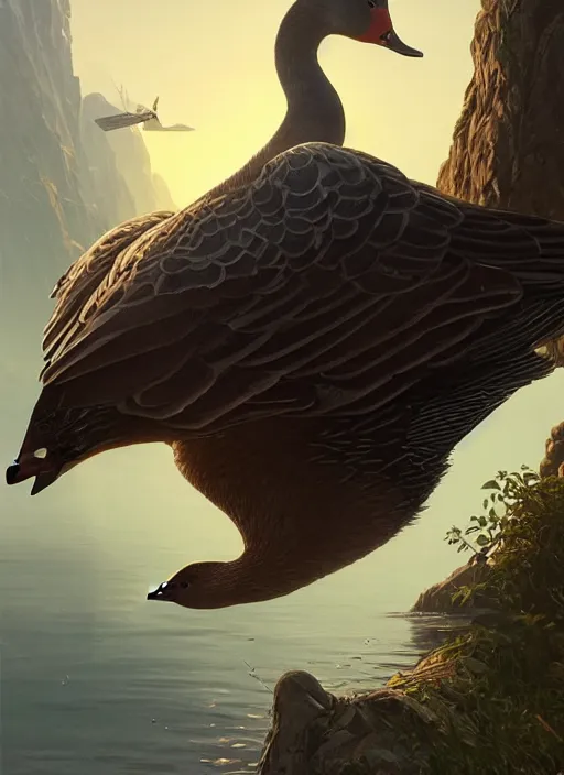 Prompt: highly detailed portrait of a heroic goose in gta v, stephen bliss, unreal engine, fantasy art by greg rutkowski, loish, rhads, ferdinand knab, makoto shinkai and lois van baarle, artgerm, pixar, ilya kuvshinov, rossdraws, tom bagshaw, global illumination, radiant light, detailed and intricate environment