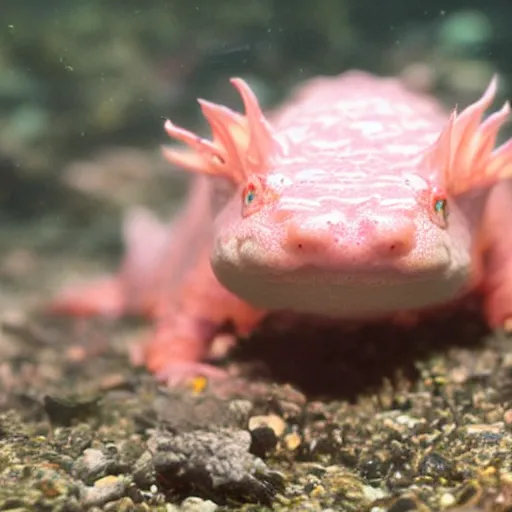 Prompt: photo of axolotl