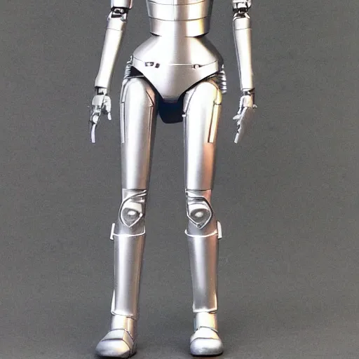 Image similar to Low poly Hot slim fit attractive steel cylon woman from battlestar galactica chrome cylon invasion centurion robot