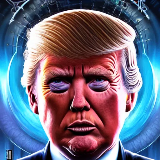 Image similar to Biopunk portrait of Donald Trump, by Tristan Eaton Stanley Artgerm and Tom Bagshaw.