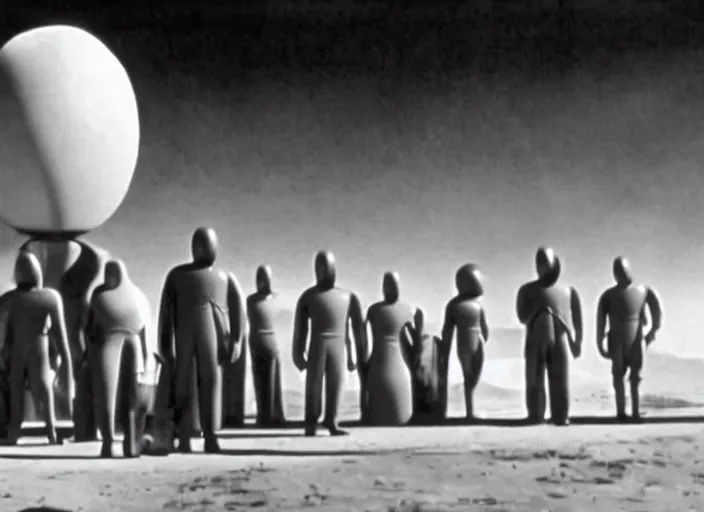 Prompt: scene from the 1 9 4 1 science fiction film the day the earth stood still