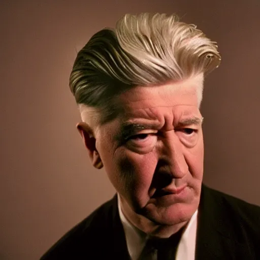 Image similar to david lynch in the midst of an existential crisis, from twin peaks, from black velvet