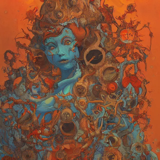 Prompt: a painting of the mothers of the sun by james jean, dark fantasy art, high detail, trending on artstation