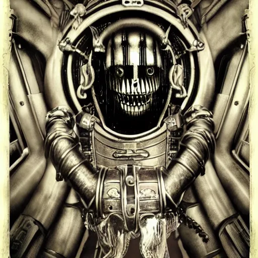 Image similar to bioshock bouncer hr giger