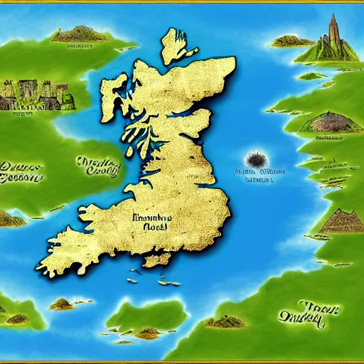 Image similar to fantasy map of ireland