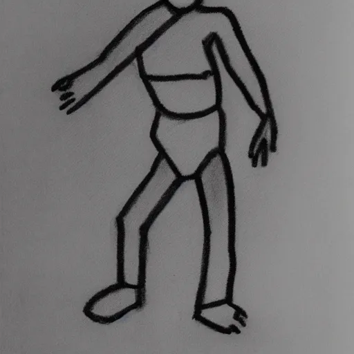 Prompt: a black and white drawing on an old piece of paper showing a person made out of mesh