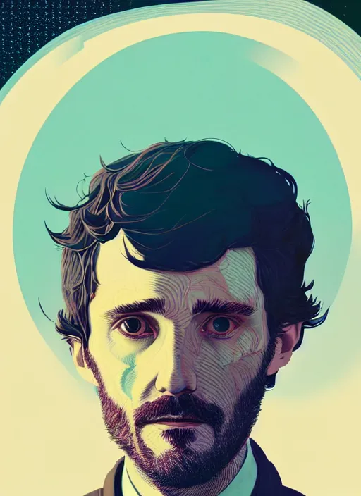 Prompt: portrait of will graham, artstation winner by victo ngai, kilian eng and by jake parker, by conrad roset, swirly vibrant color lines, winning award masterpiece, fantastically gaudy, aesthetic octane render, 8 k hd resolution