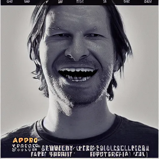 Image similar to aphex twin cover design by beeple depicting aphex symbol / logo