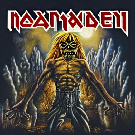 Image similar to an Iron Maiden album cover