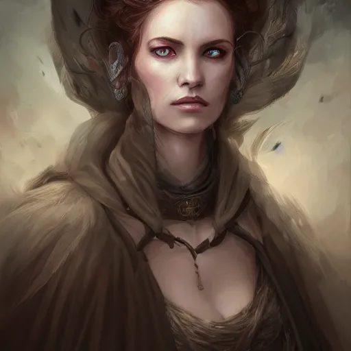 Image similar to a detailed matte head - on portrait painting of an middle - aged half - tiefling noblewoman with golden eyes and short well kept hair, by charlie bowater, lise deharme, wlop, tending on arstation, dungeons and dragon, dnd, pathfinder, fanart, oil on canvas