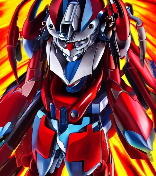 Prompt: anime super robot portrait detailed painting rendering realistic 3d hd key visual official media with frank Miller Alex Ross ito junji giger style trending