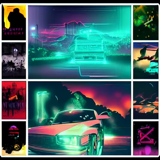 Image similar to stonenghe, retrowave epic art trending on art station