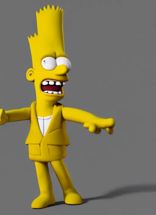 Prompt: bart simpson in business suit, is antique statue, octane render, highly detailed, hyper - realistic.