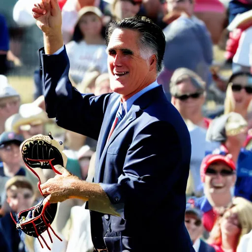 Prompt: catchers mitt Romney