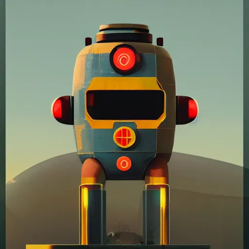 Image similar to a digital art portrait of retrofuturism android robot by Simon Stalenhag, soviet red alert android character design, character sheet, trending on Artstation, 8k, unreal engine, octane render