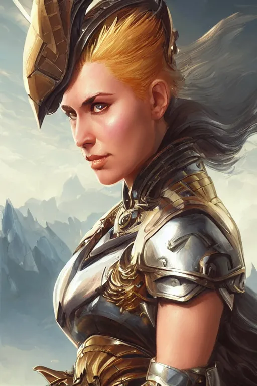 Image similar to amazon valkyrie athena, d & d, fantasy, portrait, highly detailed, headshot, digital painting, trending on artstation, concept art, sharp focus, illustration, art by artgerm and greg rutkowski and magali villeneuve