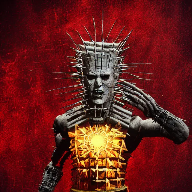 Prompt: hellraiser in mortal kombat, blood, videogame 3d render, 4k, artstation